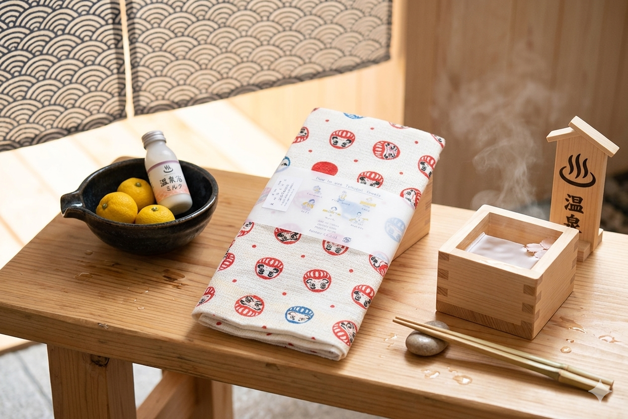 Daruma Tenugui Kitchen Towel - Made in Japan