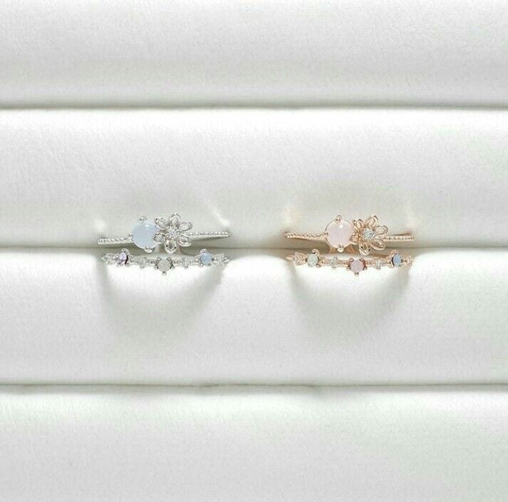 Summer Flower Baby Pink Adjustable Ring