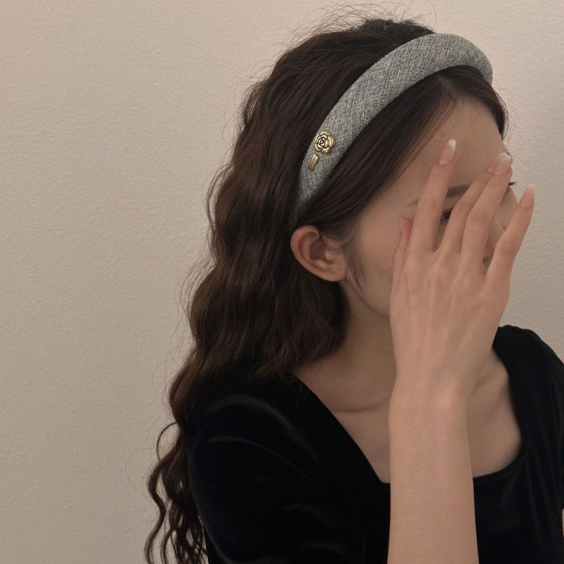 Spring Tweeds Elegant Rose Headband- 2 colors