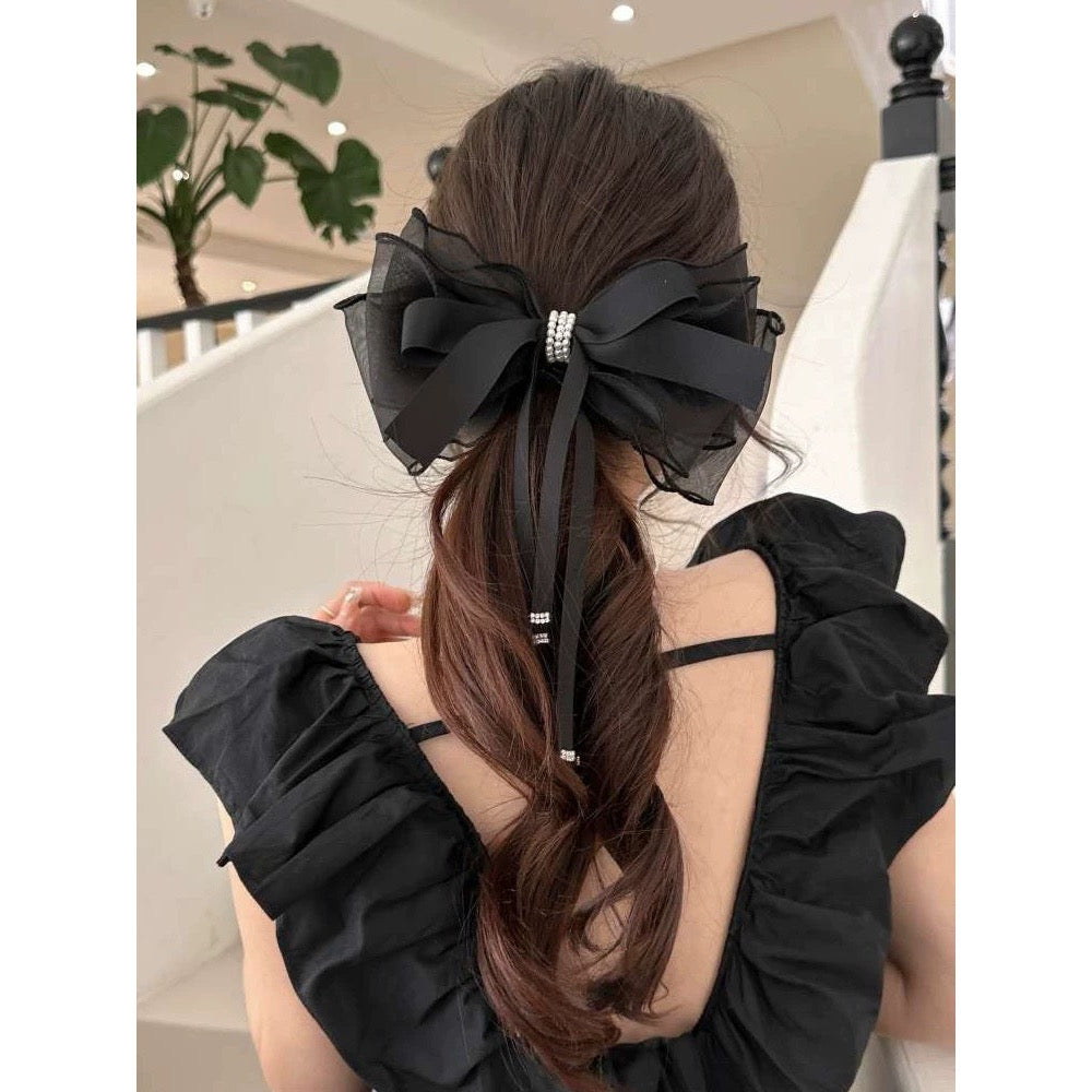 Korean Style Elegant Organza Ribbon Hair Clip