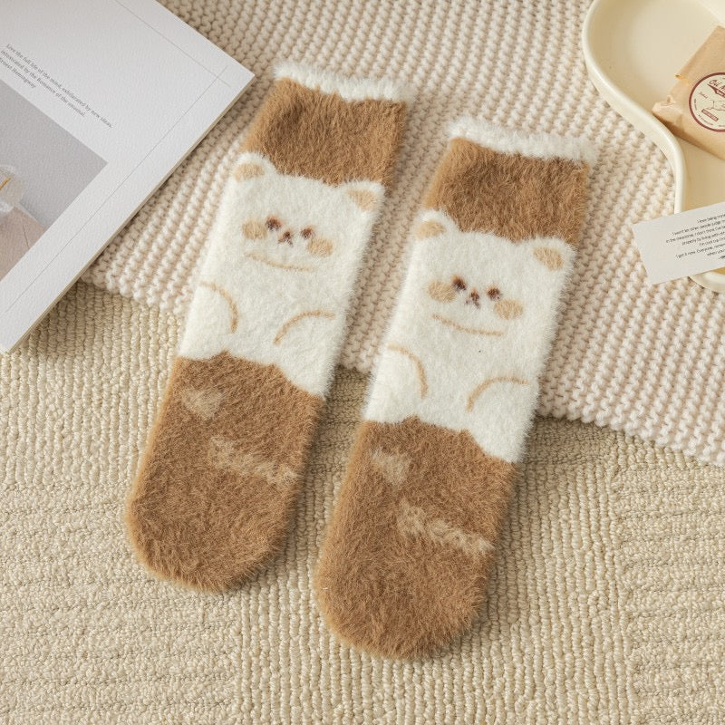 Comfy Bear Brown Soft Socks - 2 colors
