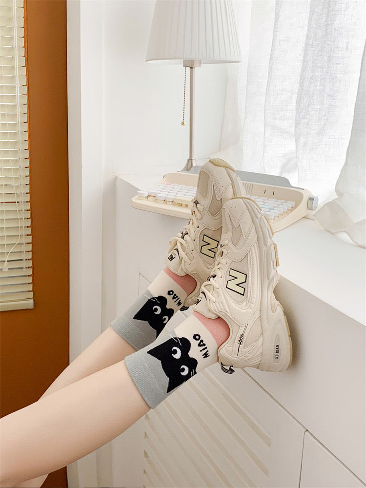 Black Cat Cute High Collar Socks