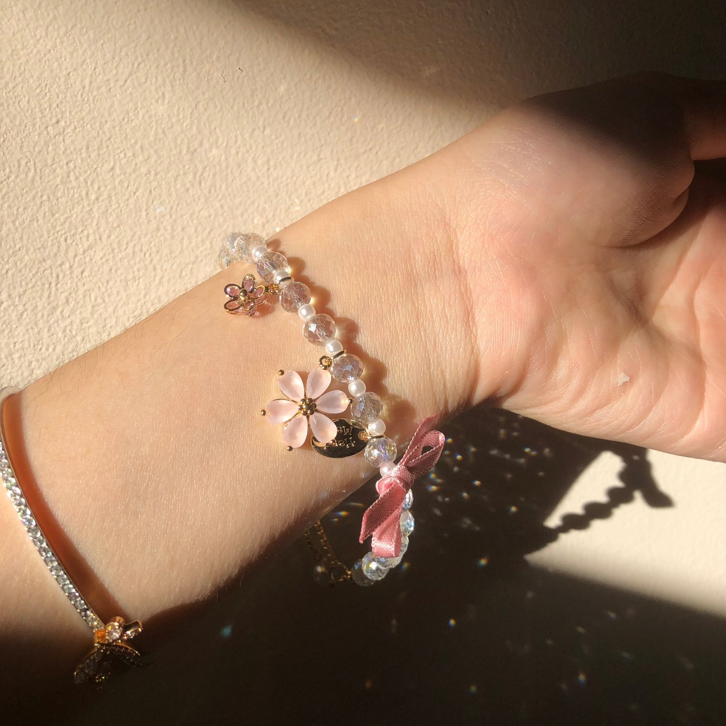 Sailor Moon Magical Sakura Pink Ribbon Bracelet