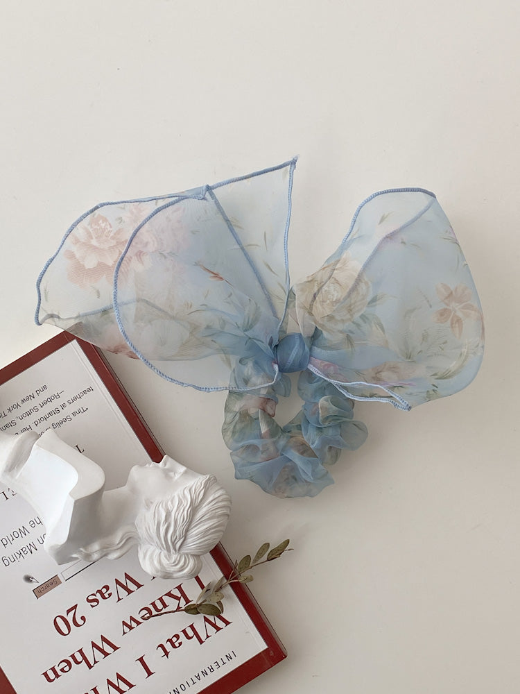 Sky flower see-through royal ribbon hair band 2 colors