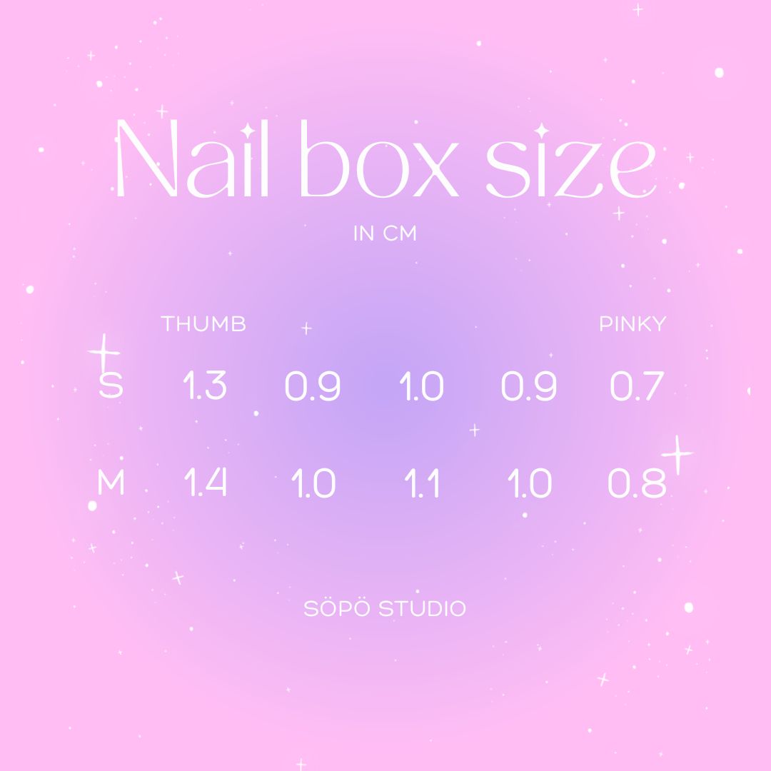 Handmade Y2K Purple Pastel Metallic Heart Press-on Nails