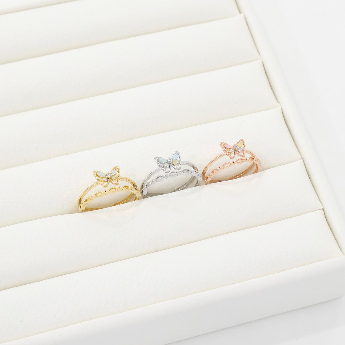 Butterfly Double Layered Rings - 2 colors