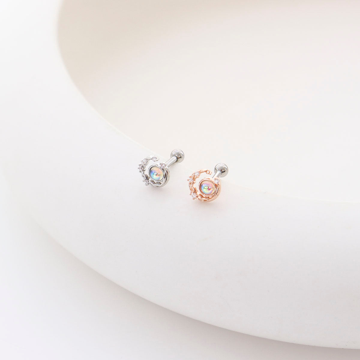 Opal Moon Dainty Style Korean Ear Piercing