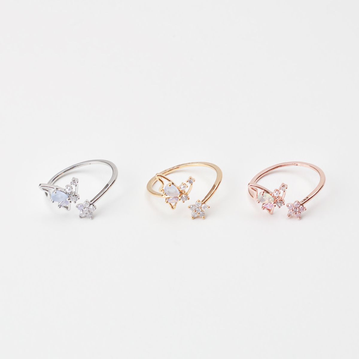 Fairy Butterfly Adjustable Ring Made in Korea - 3 colors