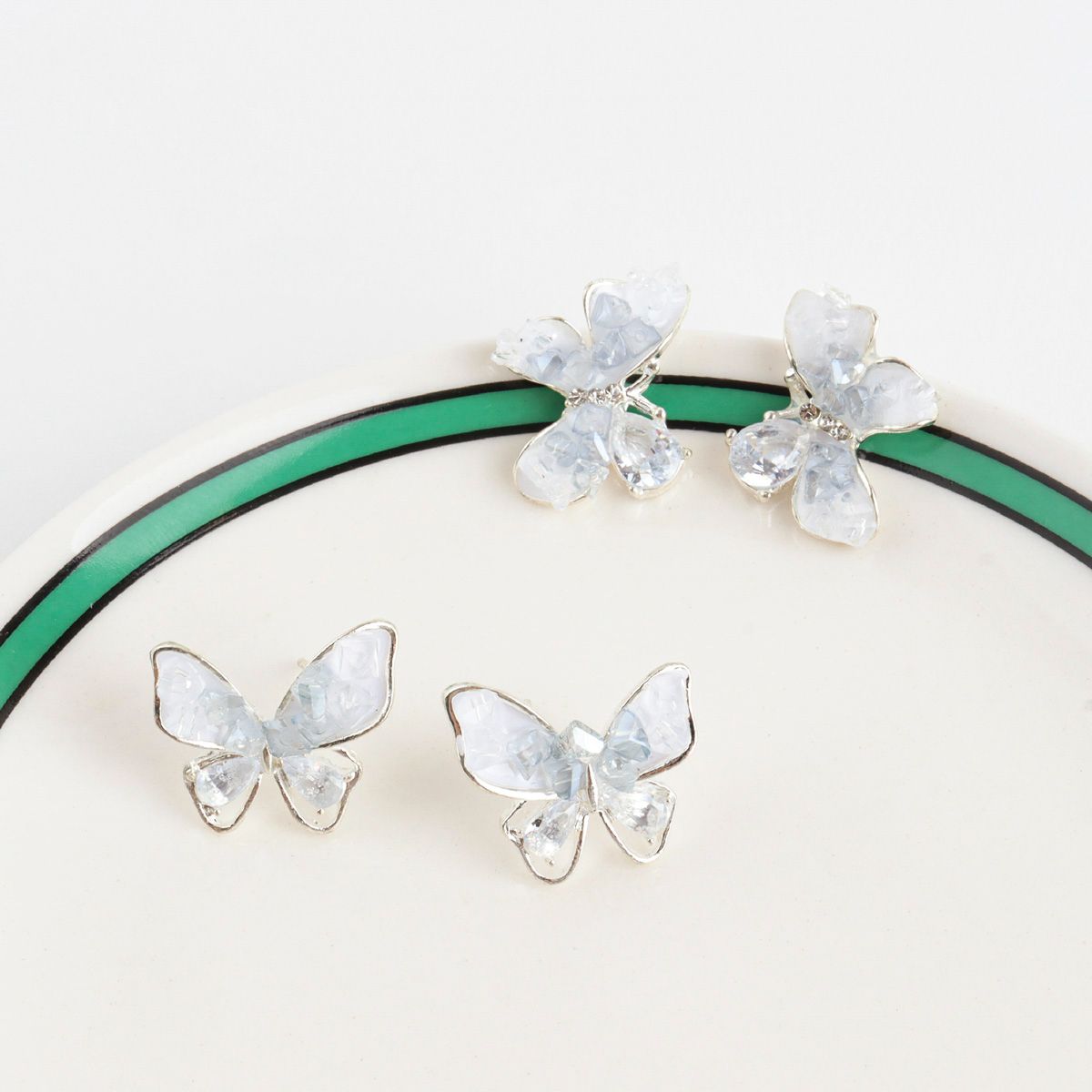 Pastel Purple Magic Cute Butterfly Stud Earrings