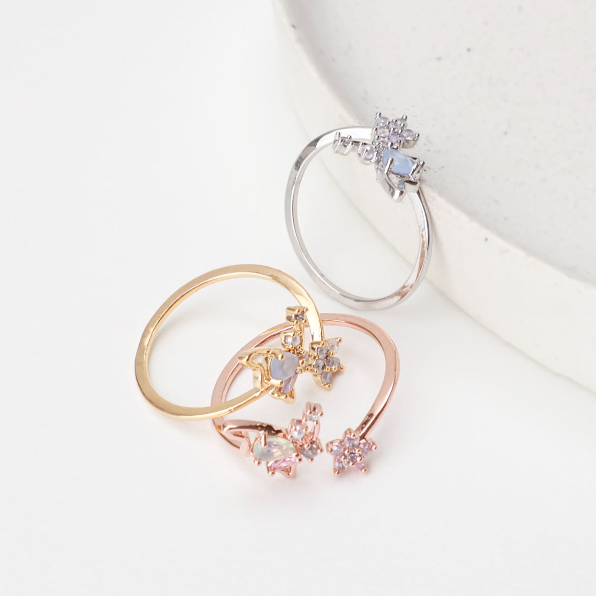 Fairy Butterfly Adjustable Ring Made in Korea - 3 colors