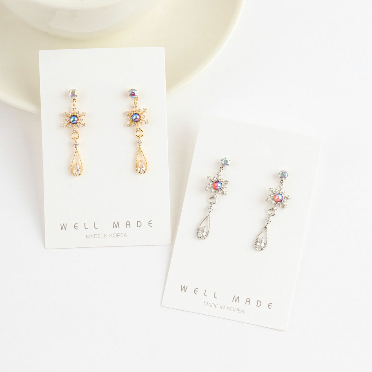 Opal Magical Fairy Stone Dangle Korean Earrings