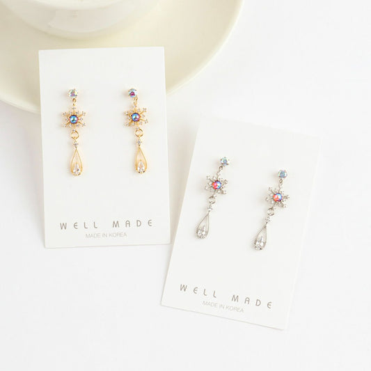 Opal Magical Fairy Stone Dangle Korean Earrings