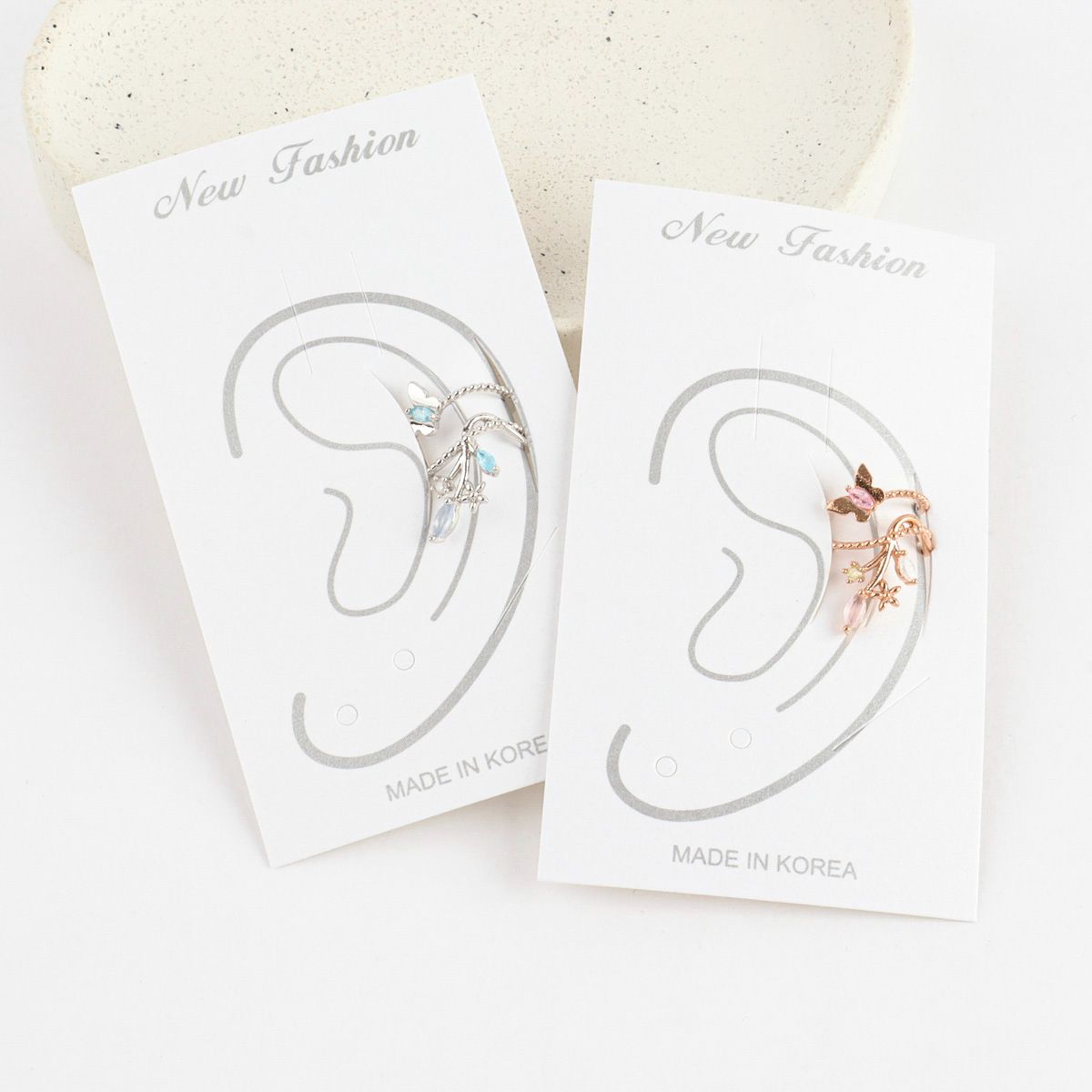 Butterfly Flower String Ear-cuff - 2 Colors