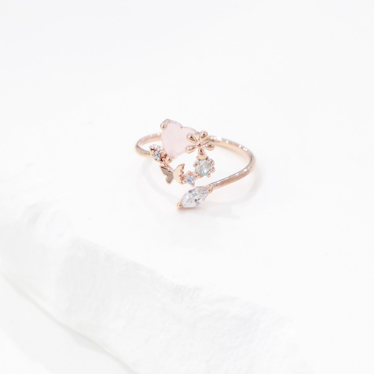 Dainty Heart Princess Ring Made in Korea - 3 colors