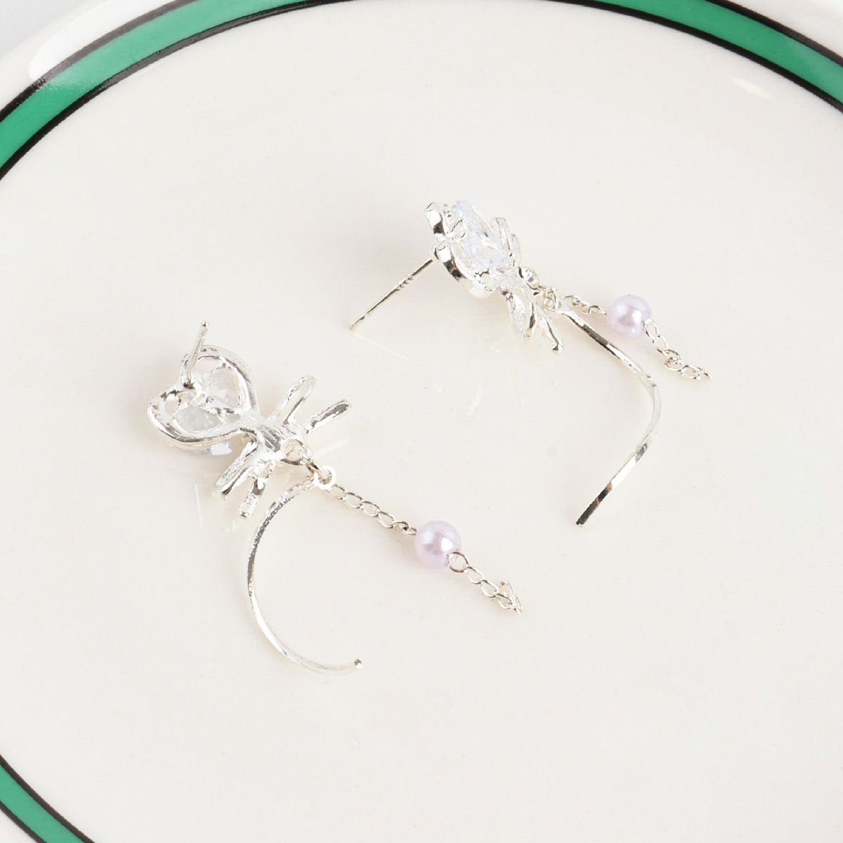 Fairy Heart Dangle Korean Dainty Style Earrings