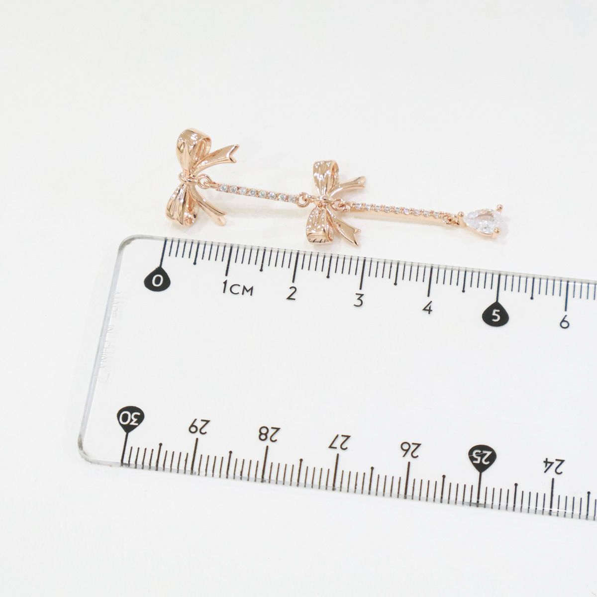 Ribbon Dangle Dainty Korean Earrings