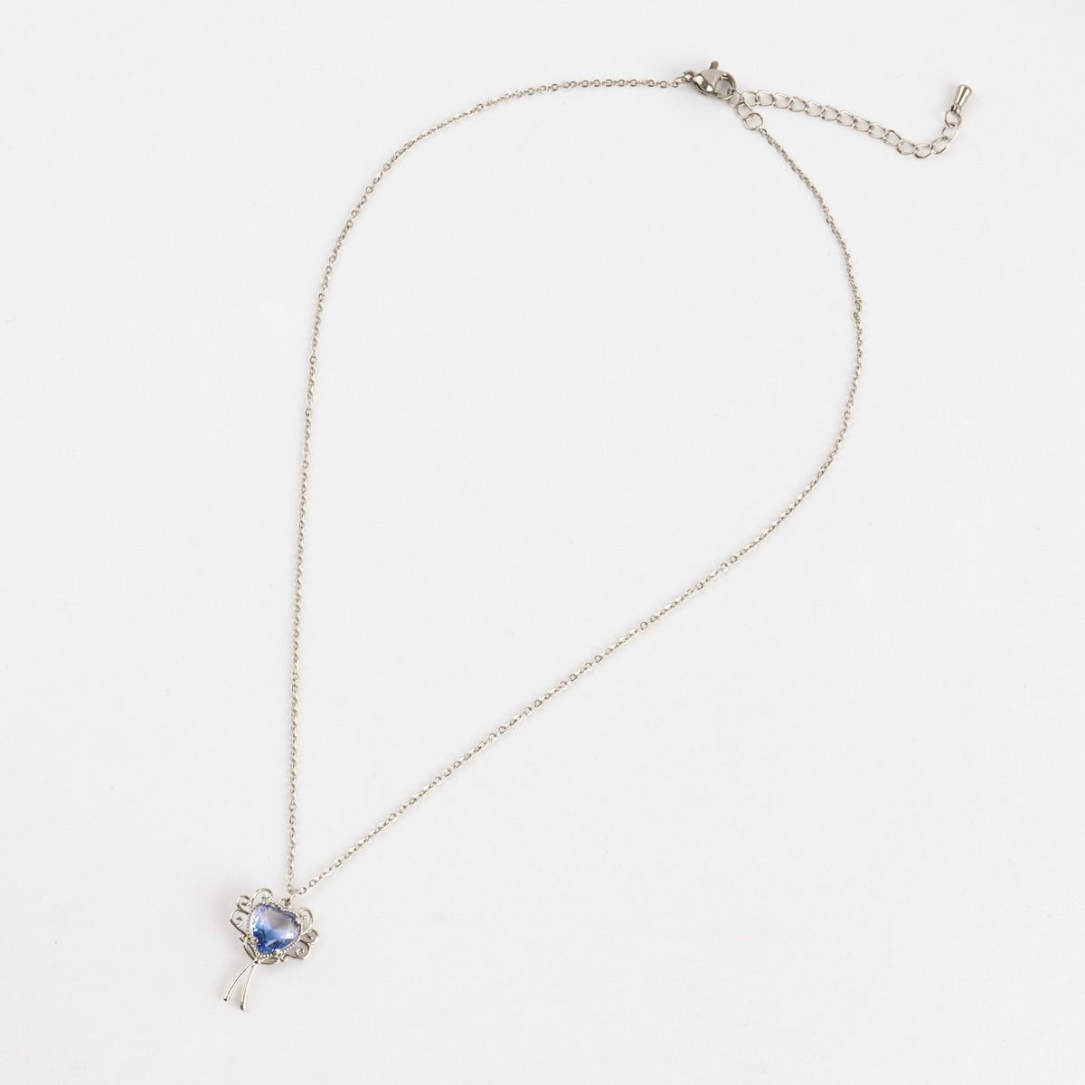 Princess Gradient Ocean Blue Heart Necklace - Made in Korea