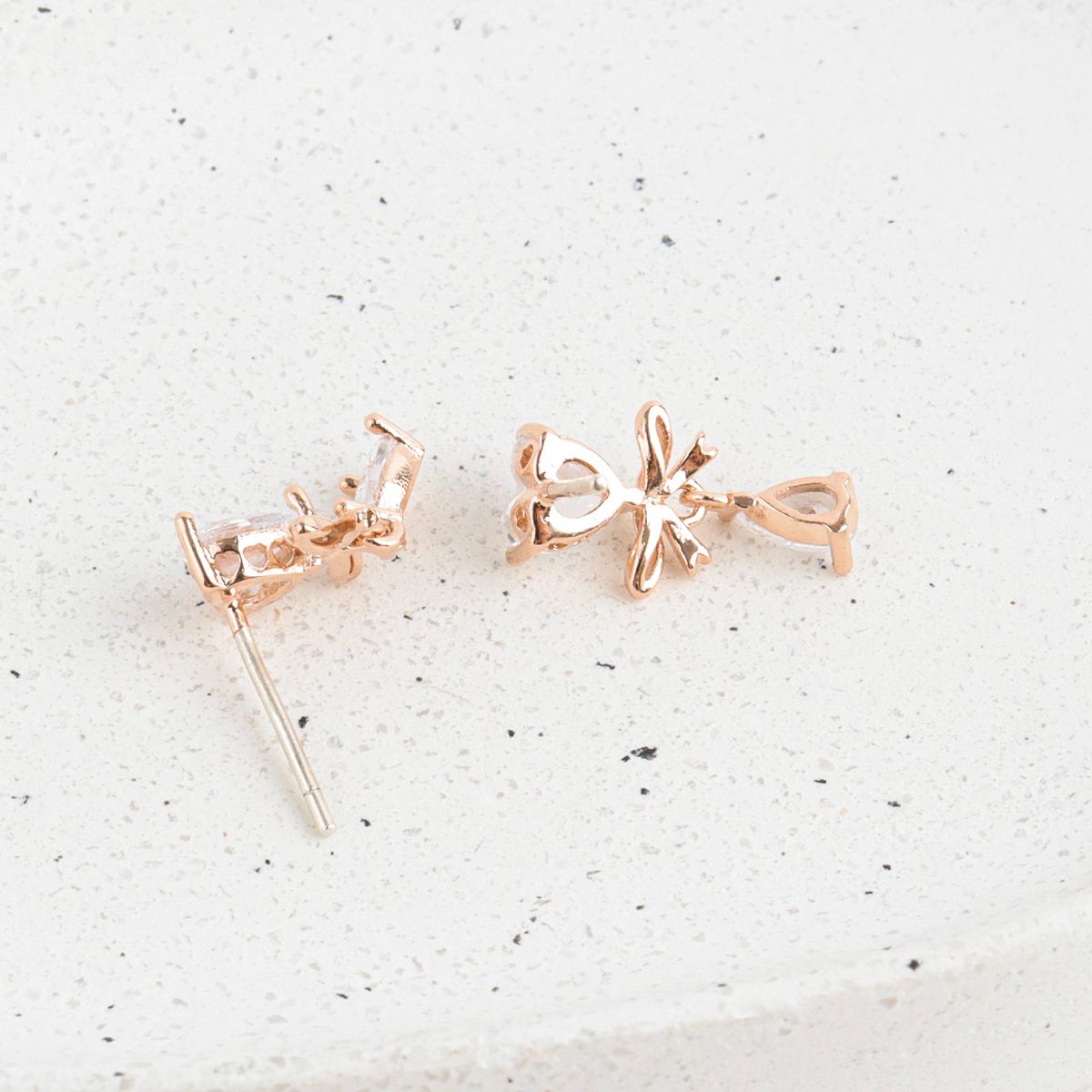 Heart Cute Ribbon Petit Dainty Korean Earrings