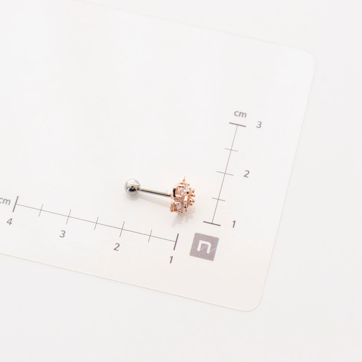 Crystal flower Korean Ear Piercing