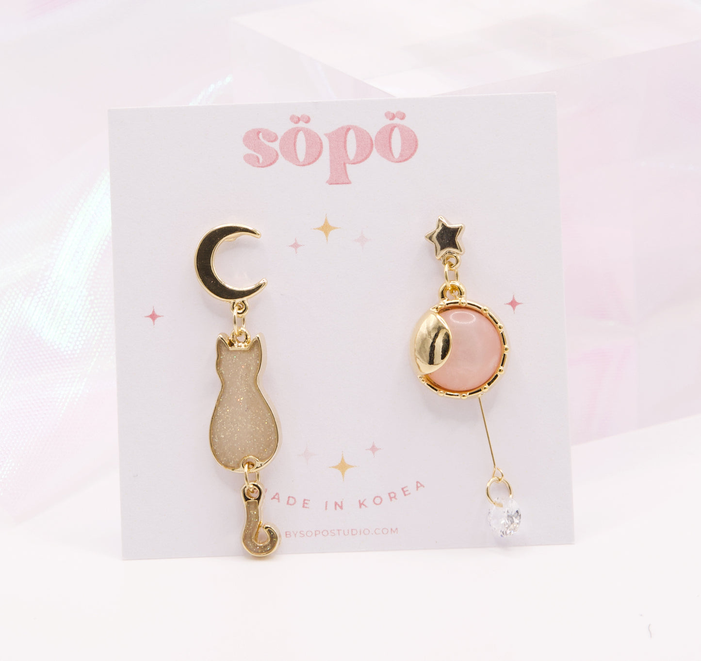 Sailor Moon Luna Crystal Drop Earrings