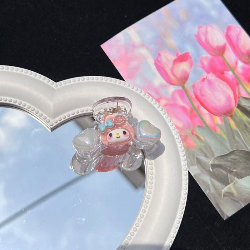 Korean Style Sanrio Hair Clip Heart Pearl