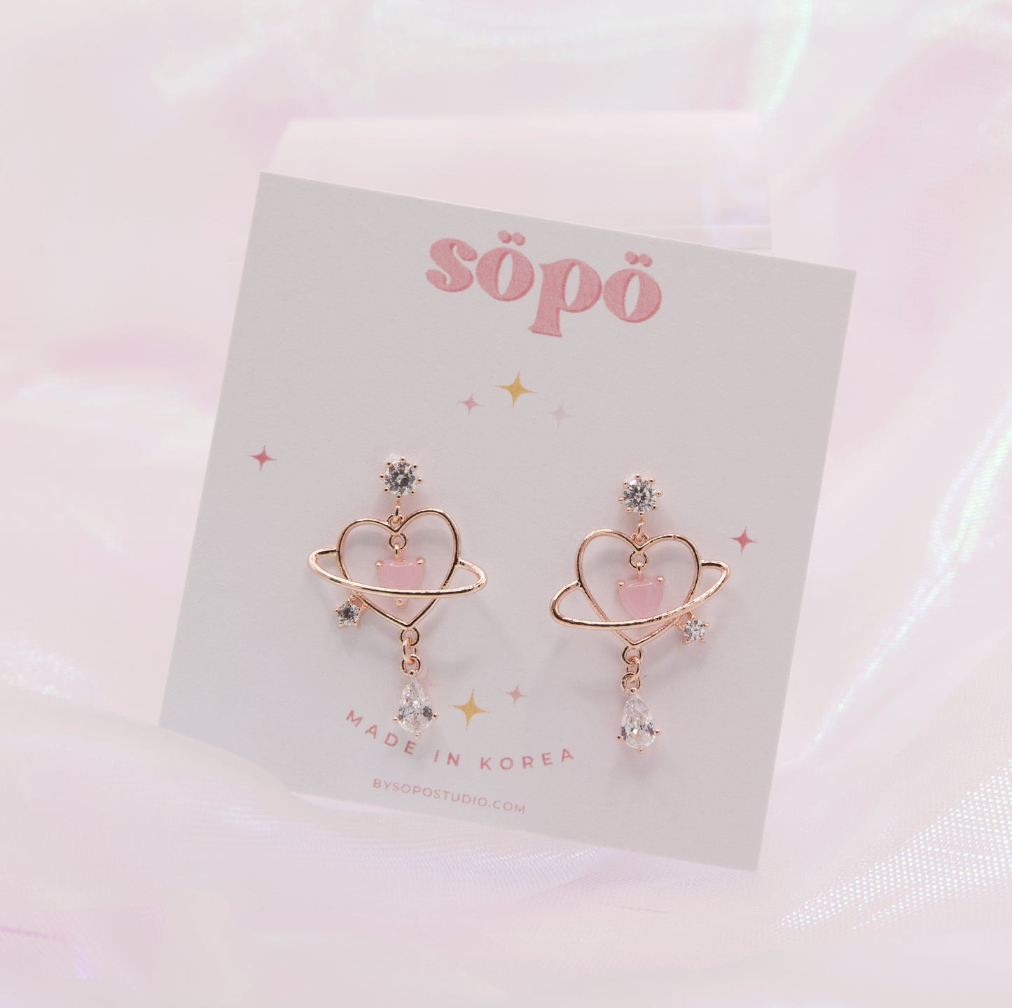 Cute Love Heart Sailor Moon Korean Dangle Earrings