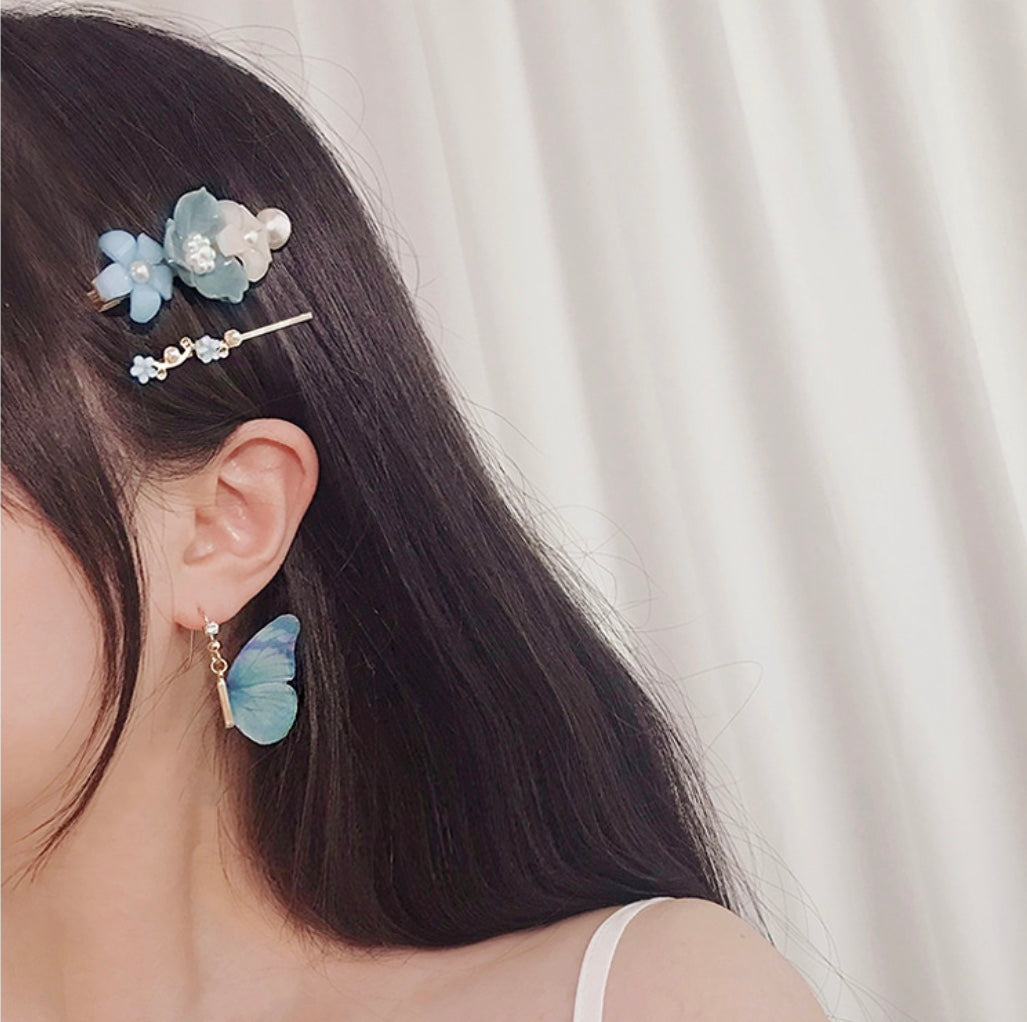 Blue Mystical Butterfly Earrings