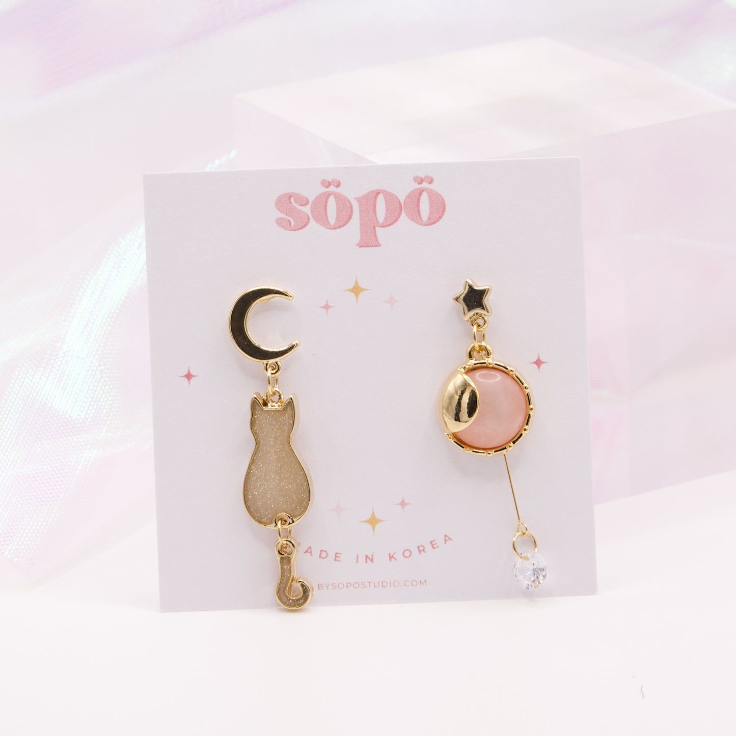 Sailor Moon Luna Crystal Drop Earrings
