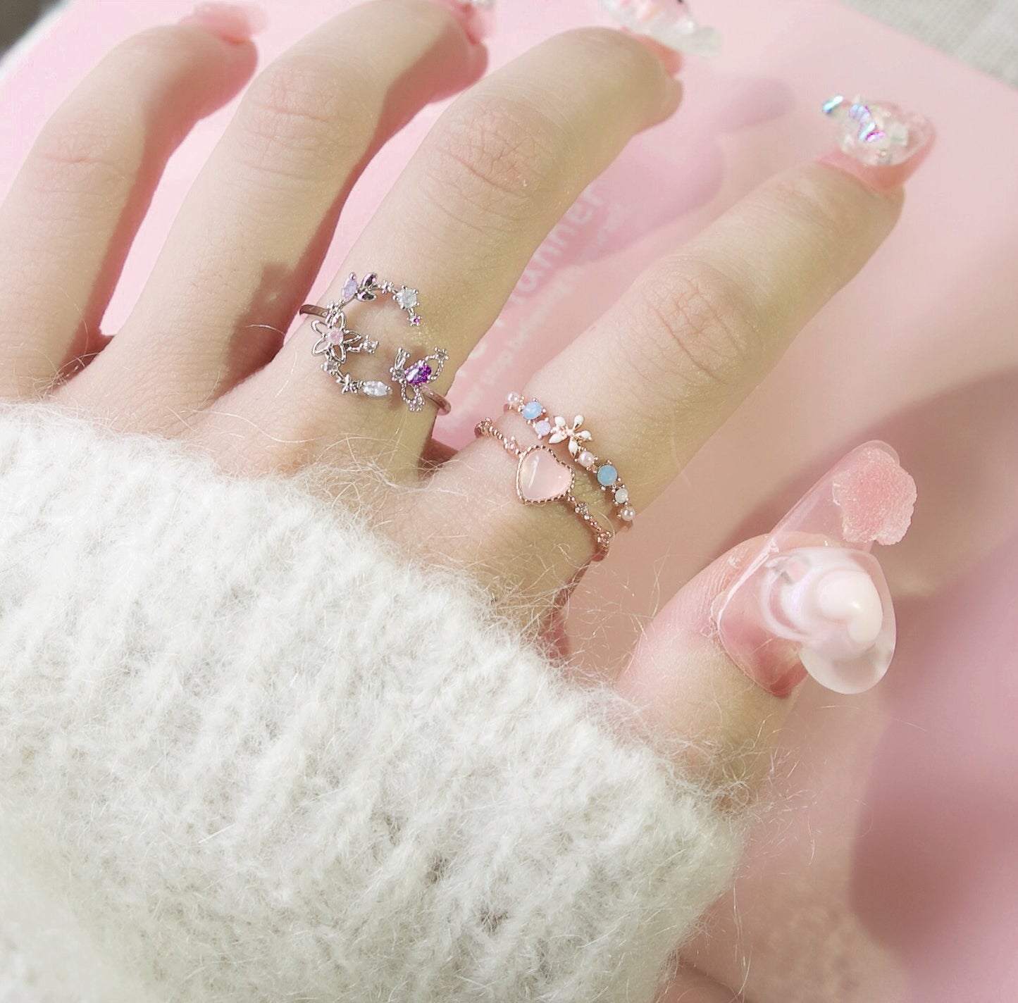Butterfly Magic Moon Ring