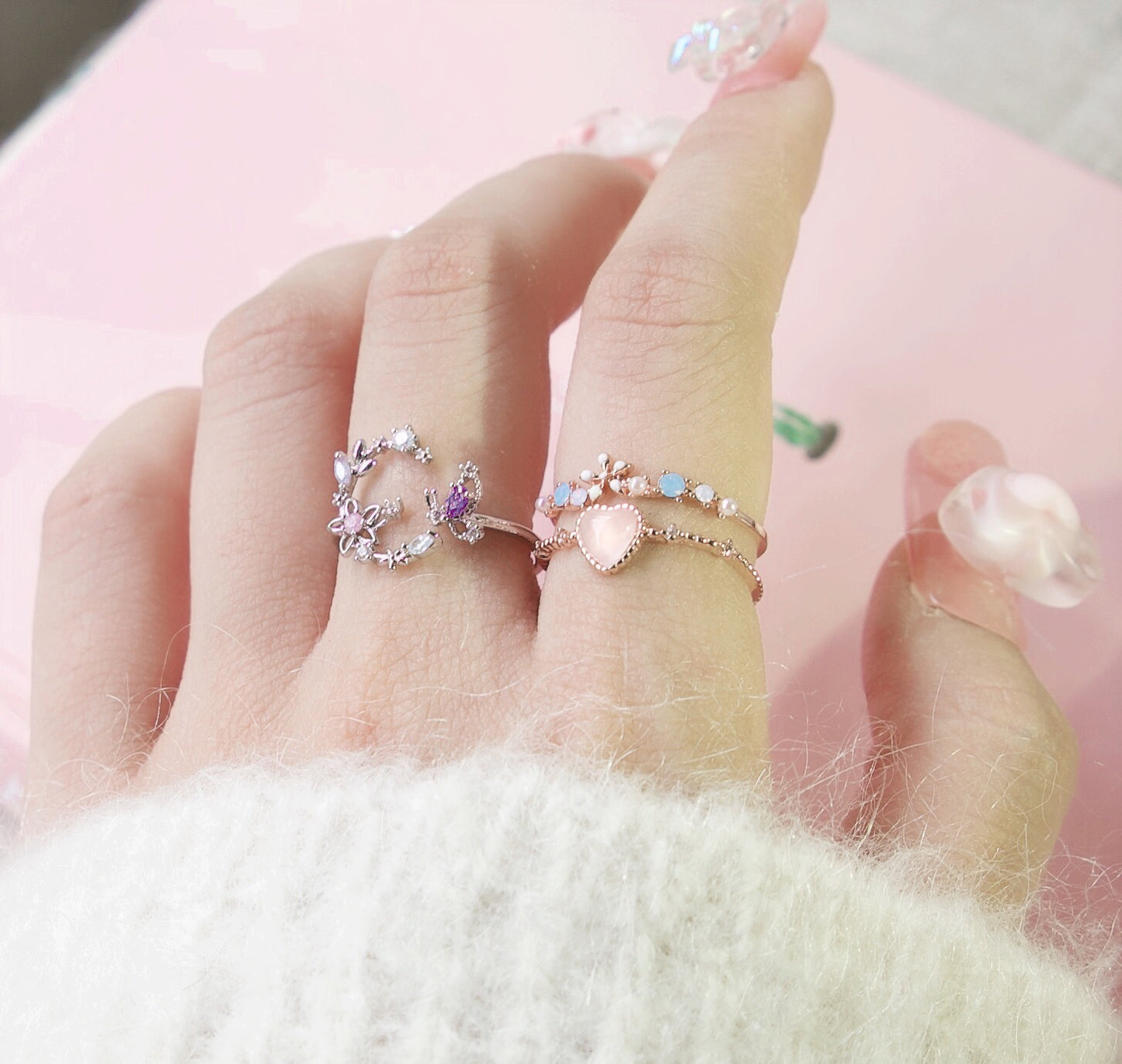 Butterfly Magic Moon Ring