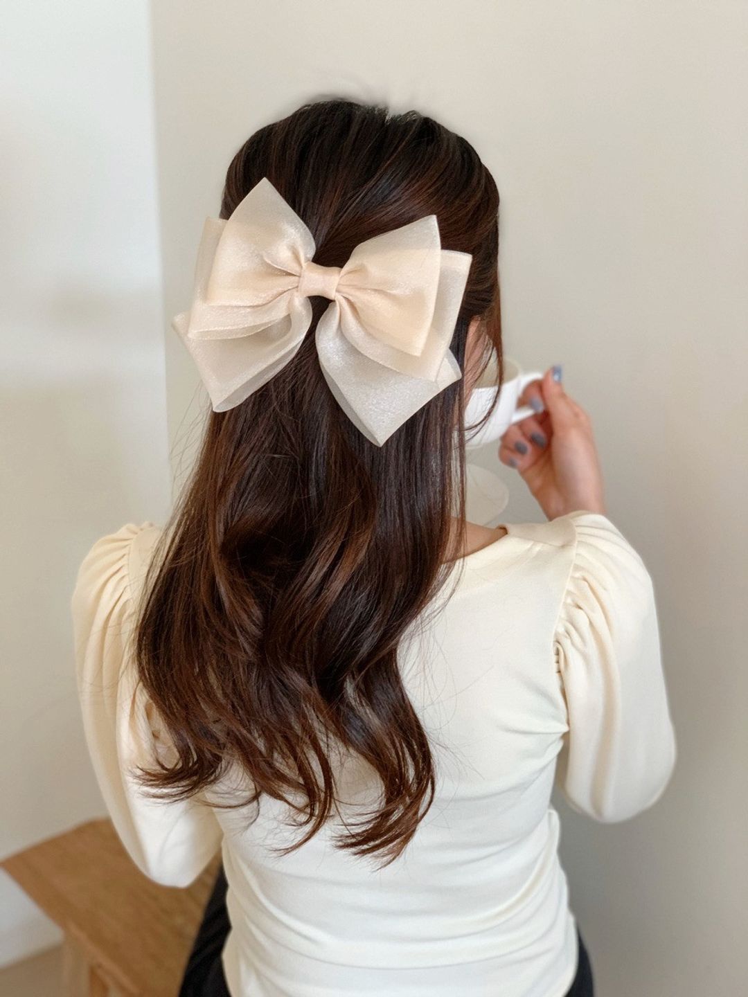 Korean Jumbo Bow Hair Clip (3 colors)
