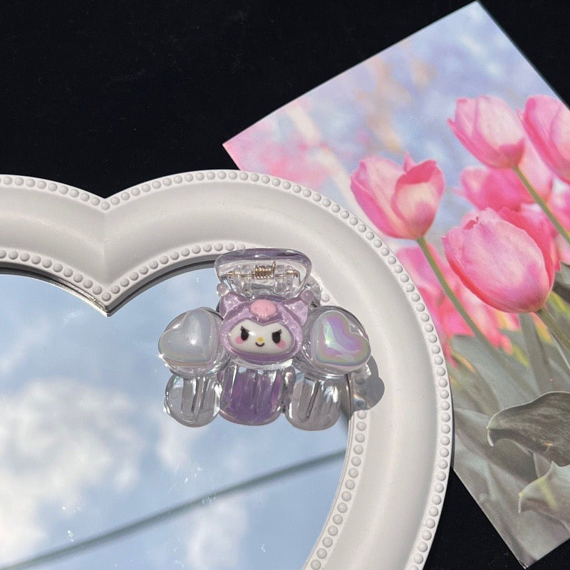 Korean Style Sanrio Hair Clip Heart Pearl