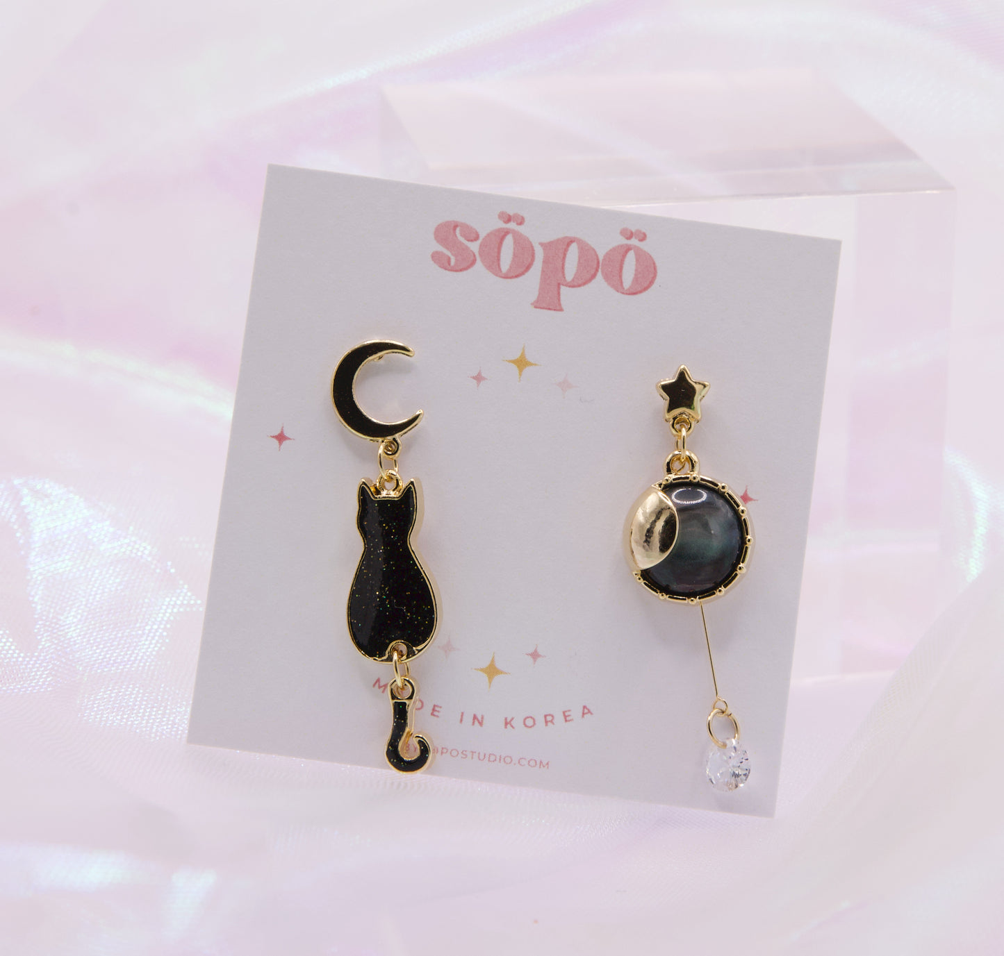 Sailor Moon Luna Crystal Drop Earrings