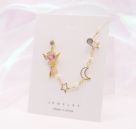 Sailor Moon Magic Heart Wand Ear Cuff