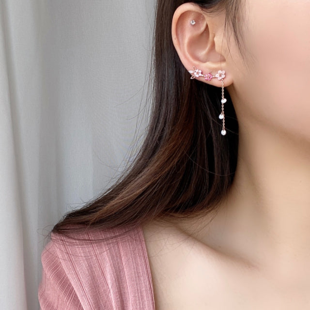 Sakura String Line Ear Cuff