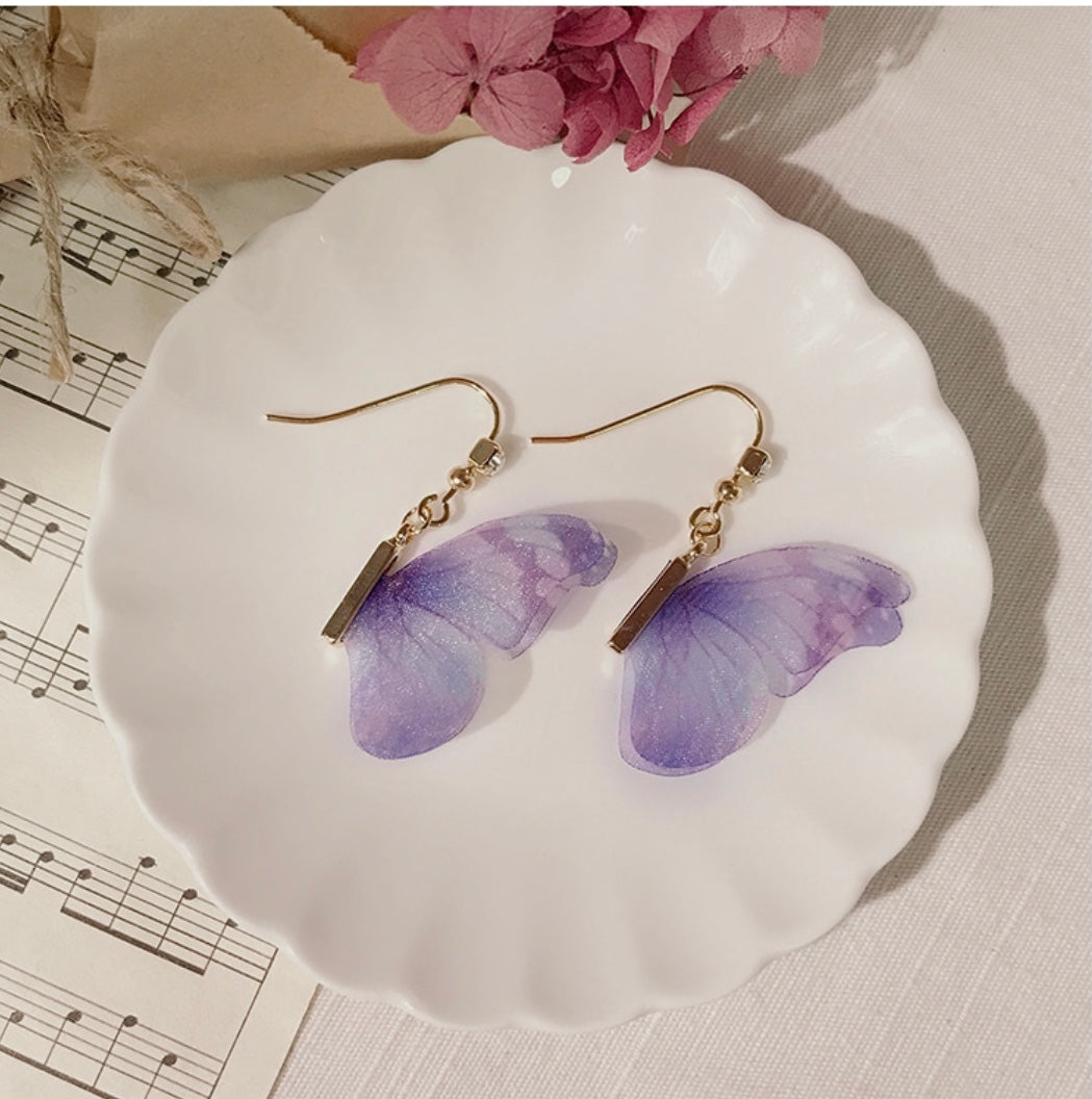 Blue Mystical Butterfly Earrings