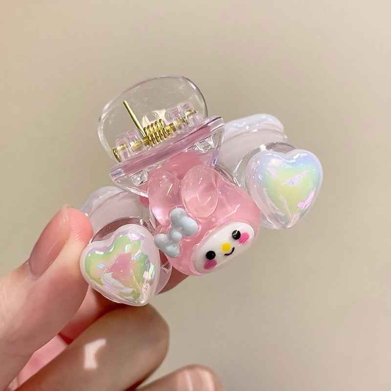 Korean Style Sanrio Hair Clip Heart Pearl