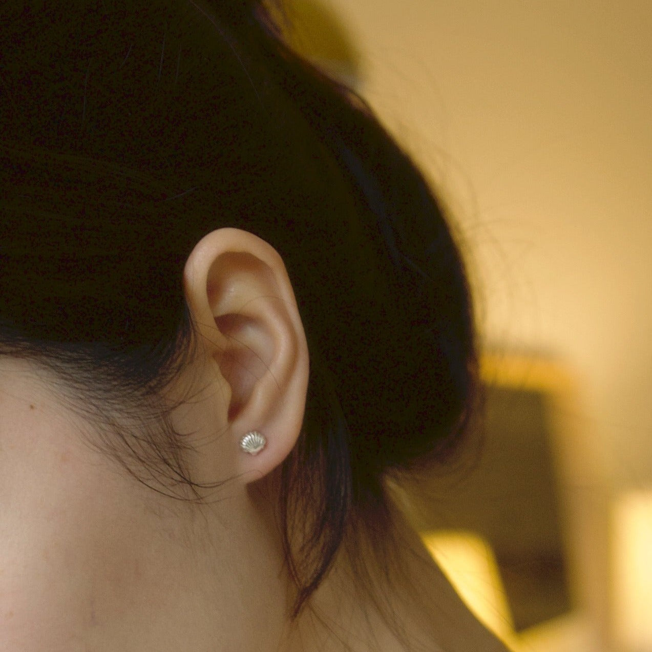 Sea Shell Silver Earrings
