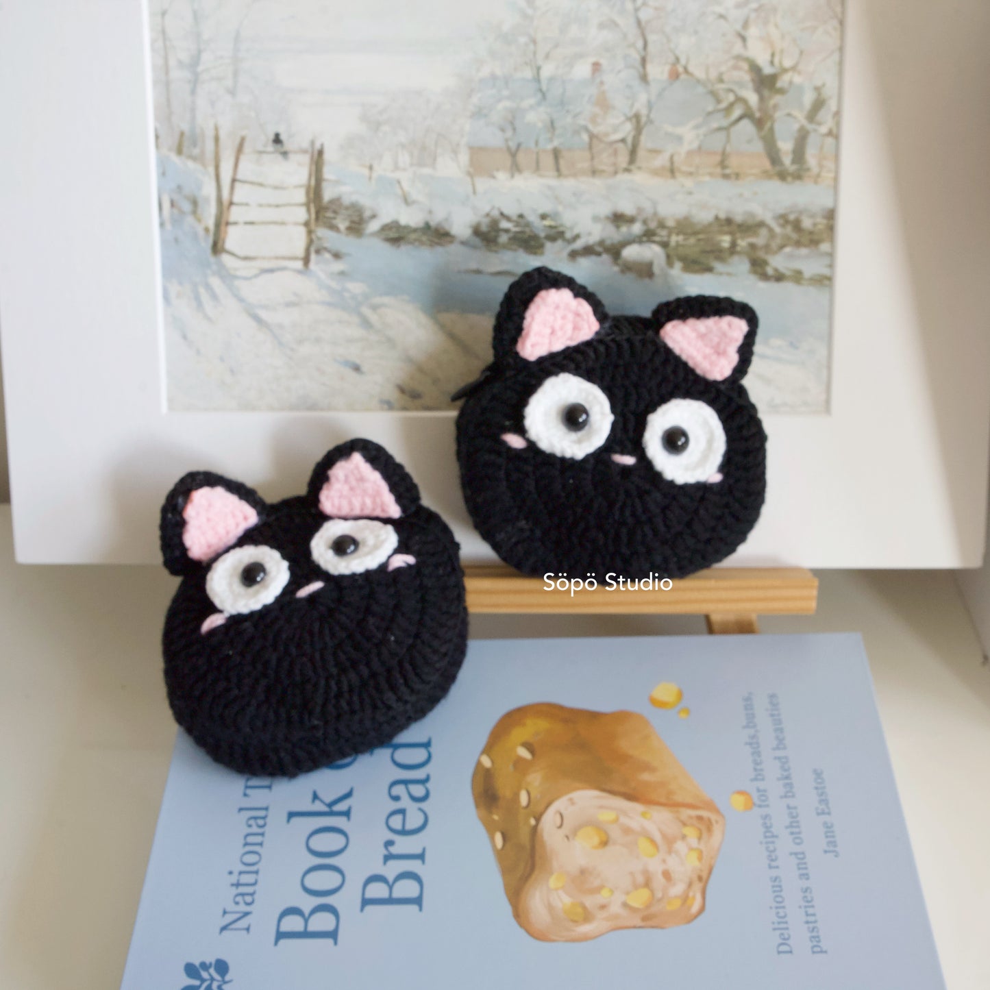 Kawaii Jiji Ghibli Crochet Coin Pouch