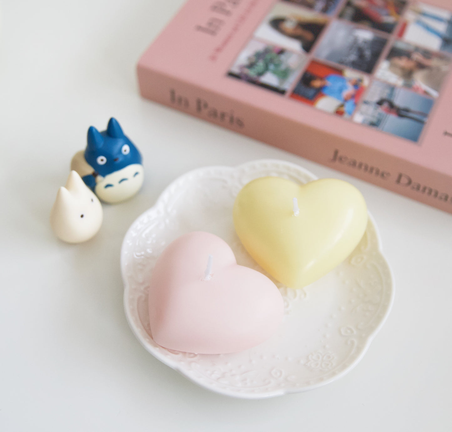 Pastel Heart Handmade Candle - Made in Finland - Vegan Soywax Candle