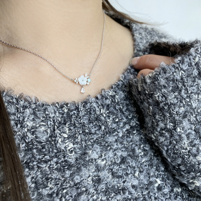 韓国ブランドHei★芸能人着用_SOPHIA CUBIC PEARL NECKLACE_2色 韓国ブランドHei☆芸能人着用_SOPHIA CUBIC PEARL NECKLACE_2色