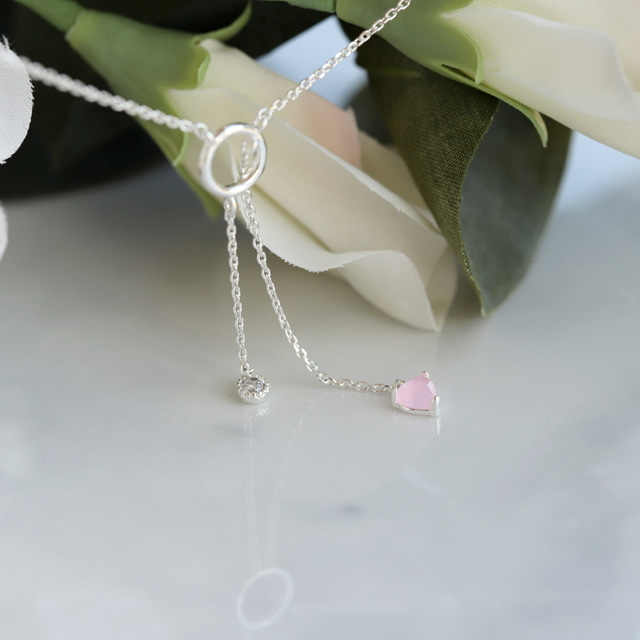 Silver Heart Chain Elegant Korean Necklace - 2 colors