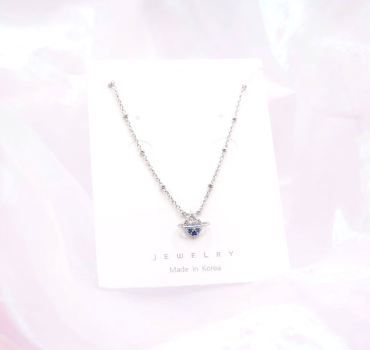 Heart Petit Crystal Dainty Style Necklace