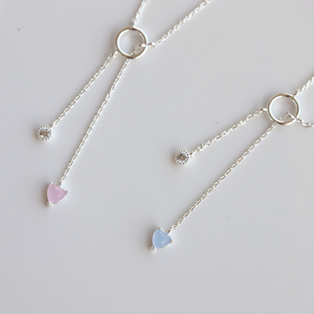 Silver Heart Chain Elegant Korean Necklace - 2 colors