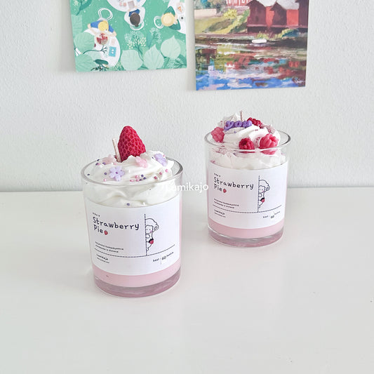 Strawberry Short Pie Candle
