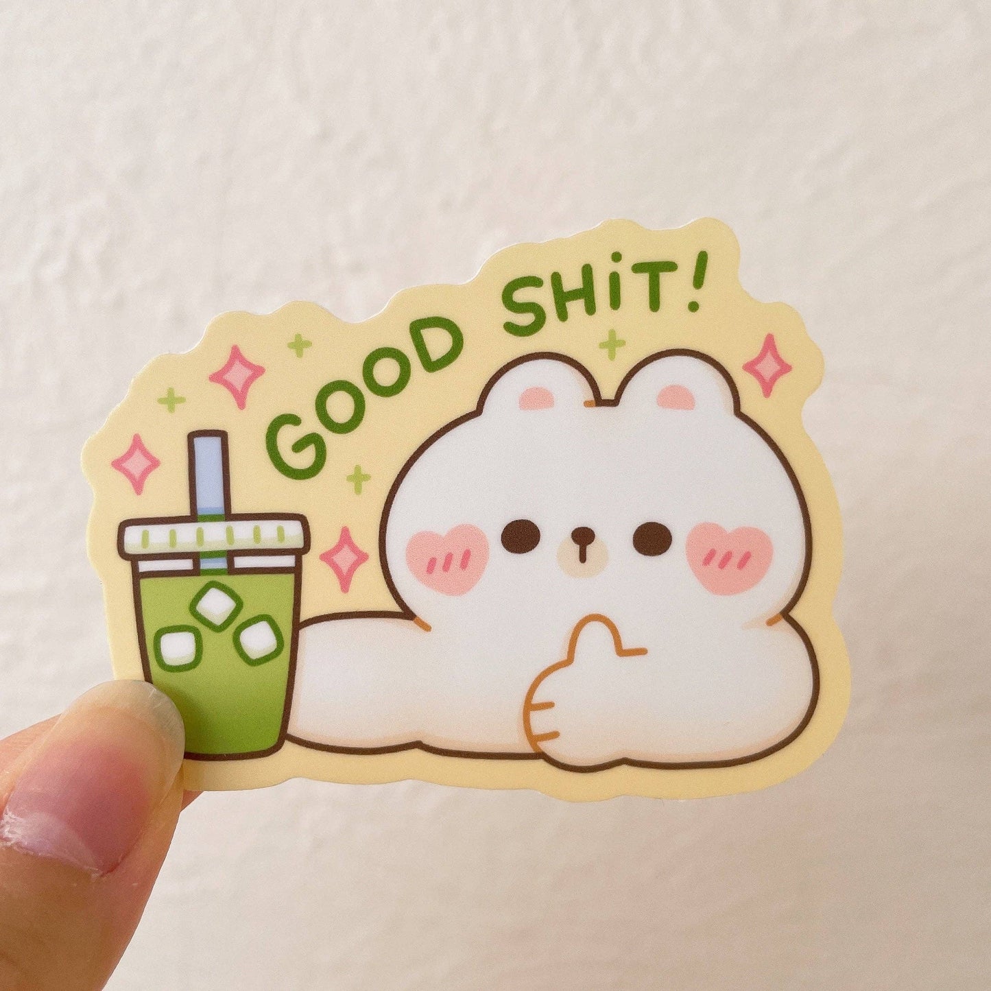 Good Shit Coffee and Matcha Bear Stickers