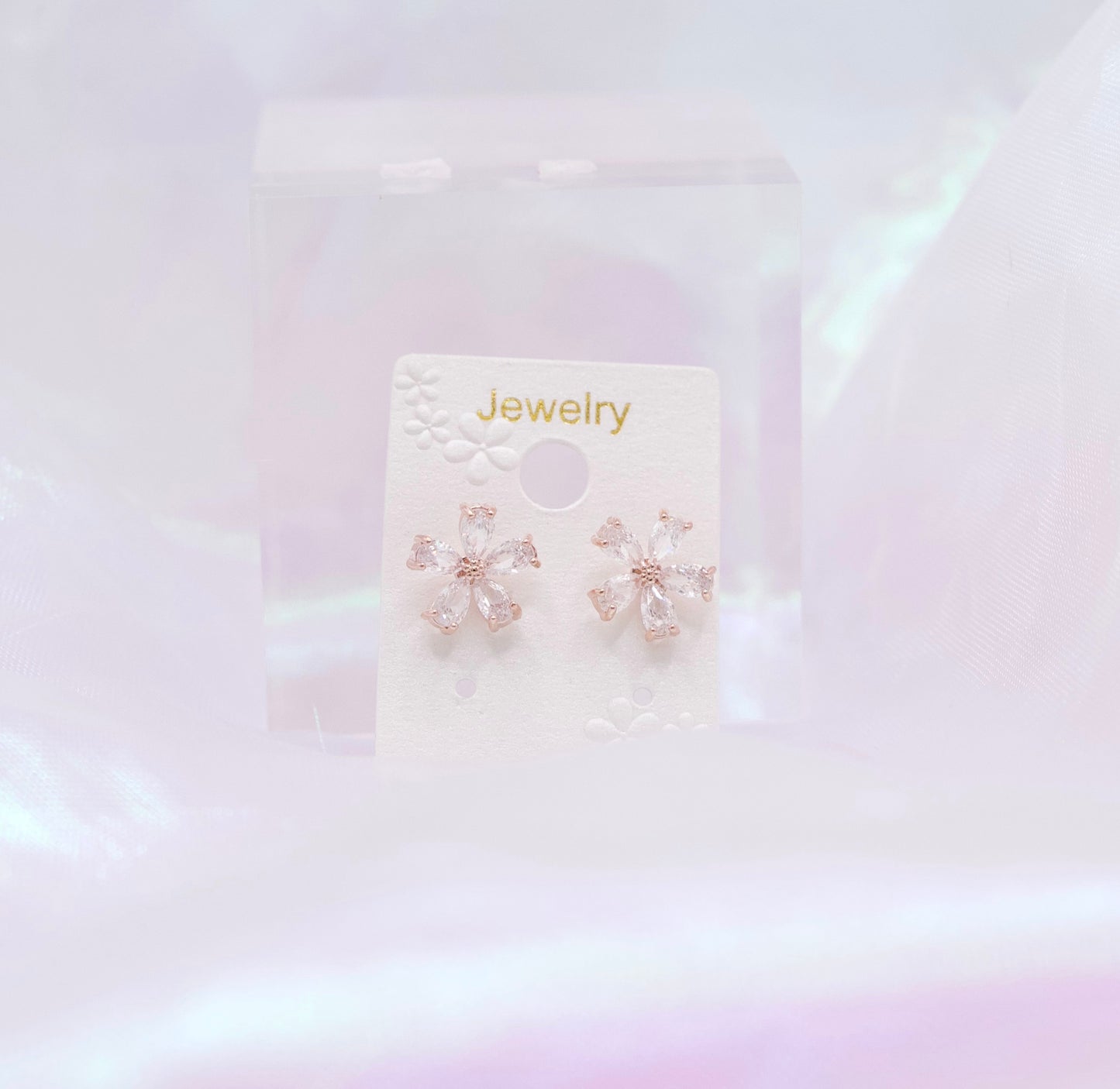 Korean Crystal Flower Snow Elegant Earrings