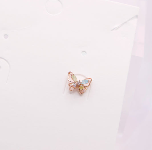 Magic Butterfly Rainbow Stone Ear Piercing