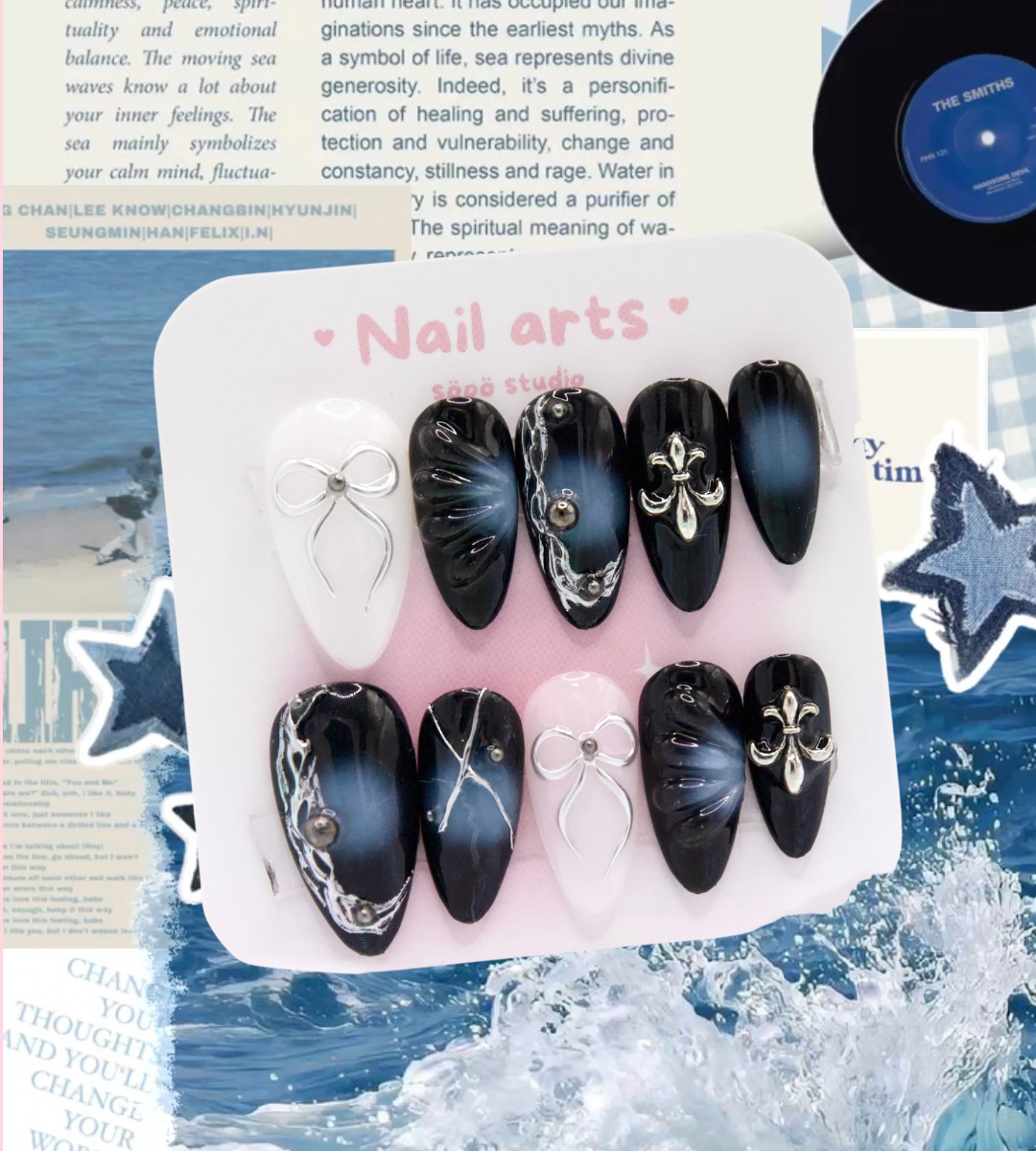 Cute Short Pastel Cherry Press-on Nails