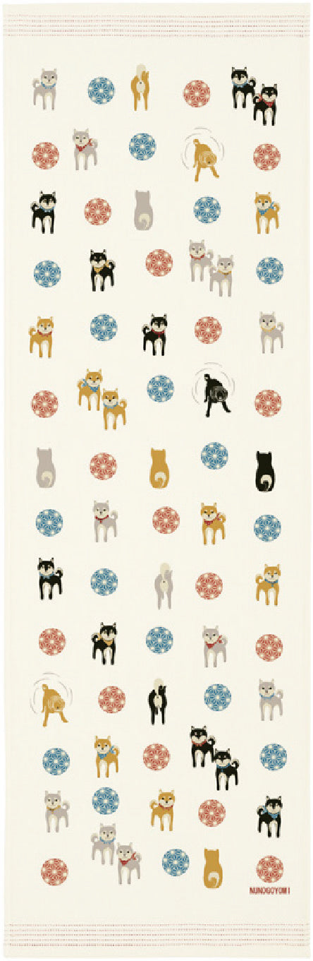 Shiba Friends Tenugui Kitchen Towel - Made in Japan